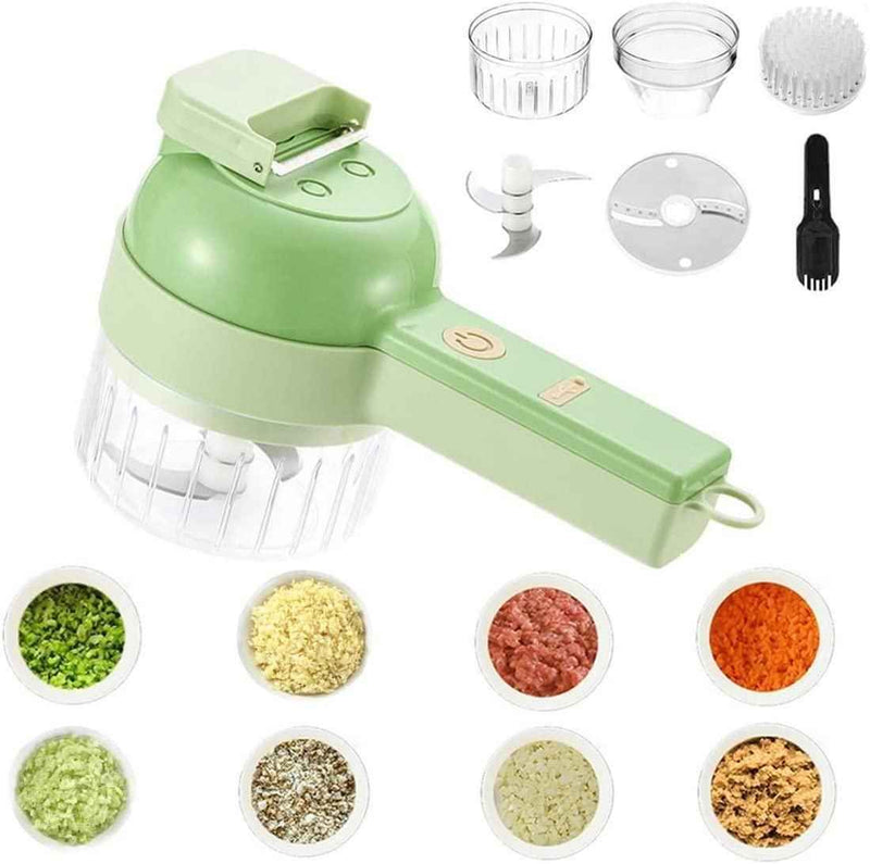 4 in 1 Portable Electric Vegetable Cutter Set - Shopandsave