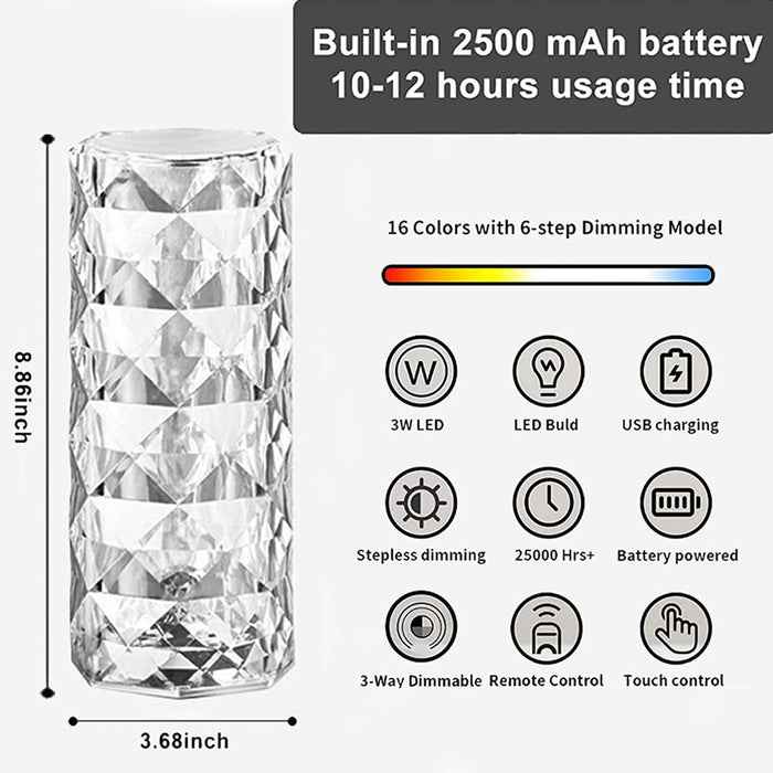 Diamond Crystal LED Lamp - Shopandsave
