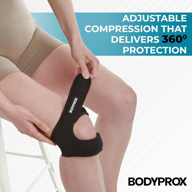 Knee Pain Relief Adjustable Neoprene Knee Strap (Pack of 2) - Shopandsave