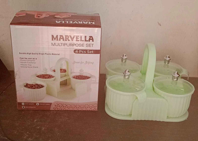 Multipurpose 4 pcs Storage Jar with Tray - Shopandsave