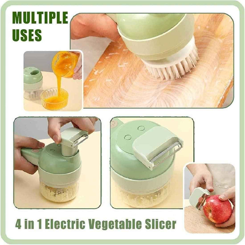 4 in 1 Portable Electric Vegetable Cutter Set - Shopandsave