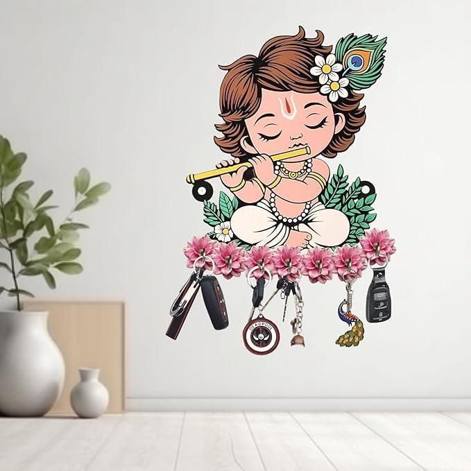 Krishna Wooden Keys Hanger - Shopandsave