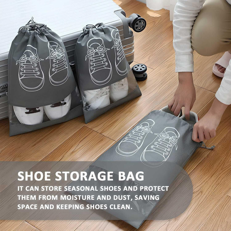 Shoe Bag - Transparent Window Portable Travel Dust-Proof Shoe Bags - Shopandsave