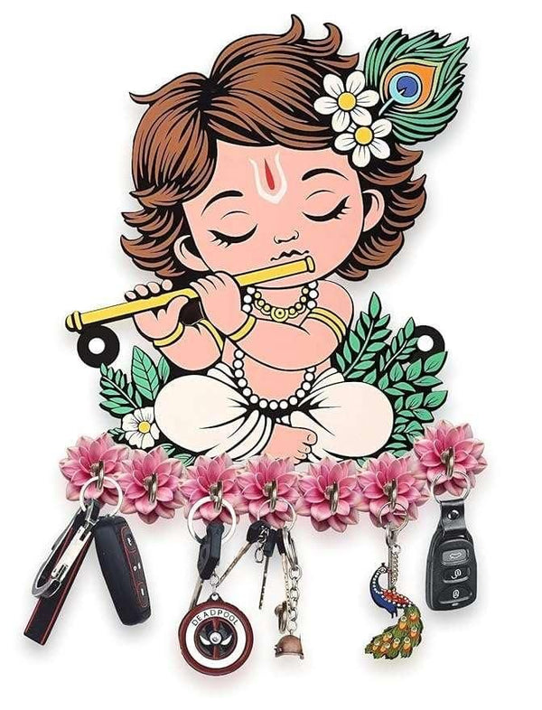 Krishna Wooden Keys Hanger - Shopandsave