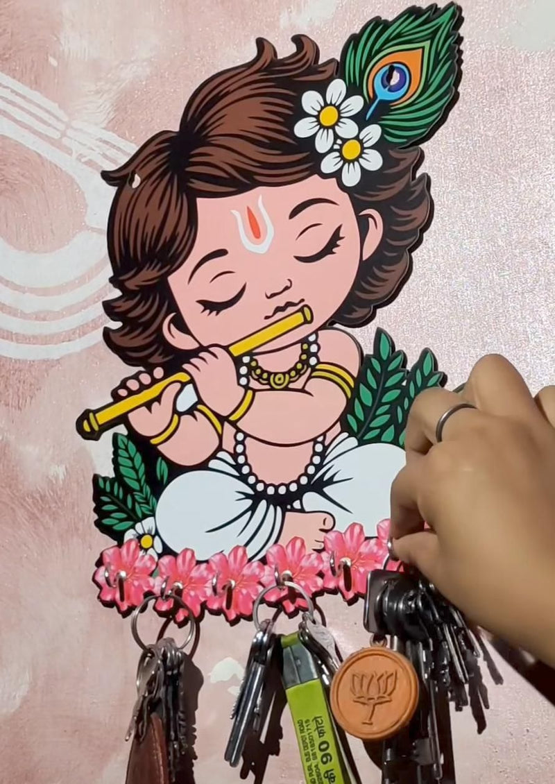 Krishna Wooden Keys Hanger - Shopandsave