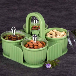 Multipurpose 4 pcs Storage Jar with Tray - Shopandsave