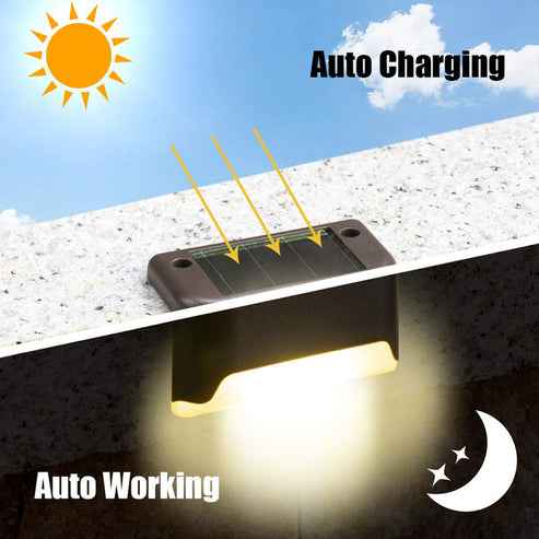 Solar Stair Lights : Auto Light Up In The Dark - Shopandsave