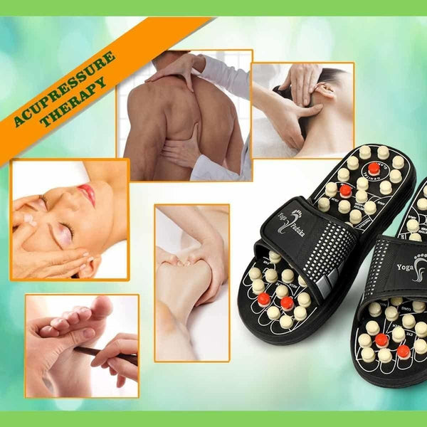 Acupressure and Magnetic Therapy Paduka Slippers for Full Body Blood Circulation For Men and Women - Shopandsave