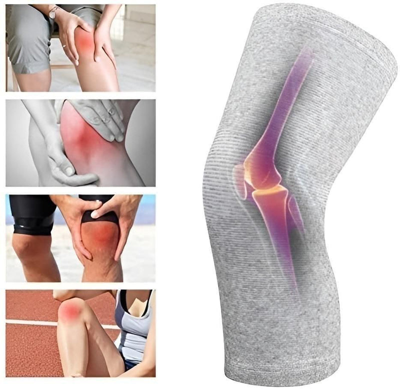 Unisex Bamboo Charcoal Elastic Warm Knee Sleeves - Shopandsave