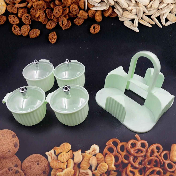 Multipurpose 4 pcs Storage Jar with Tray - Shopandsave