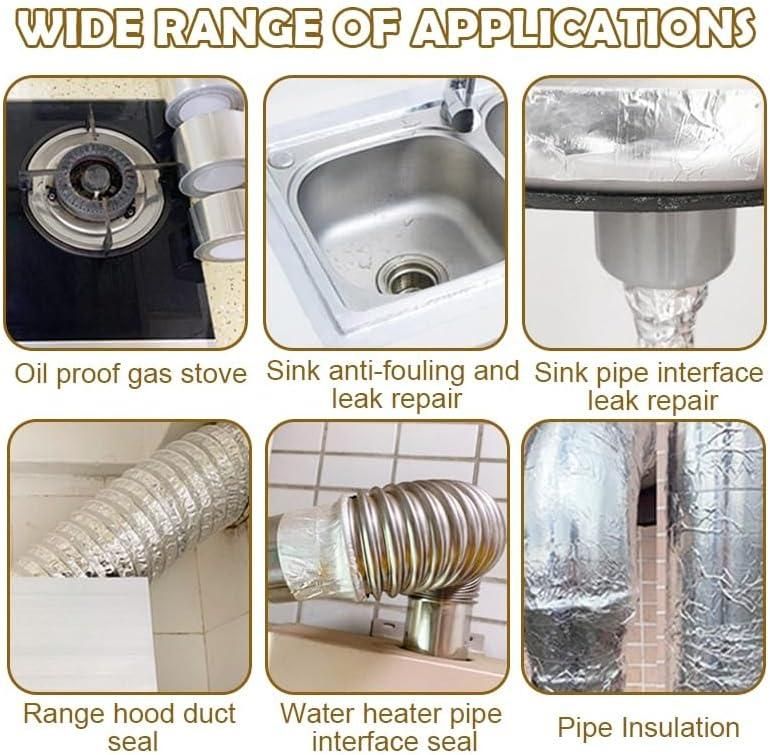 High Temperature Resistant Aluminum Foil Tape For Kitchen - Shopandsave