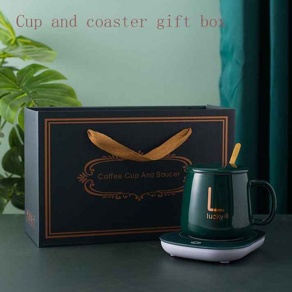 Electric Cup Warmer Set With Spoon - Shopandsave