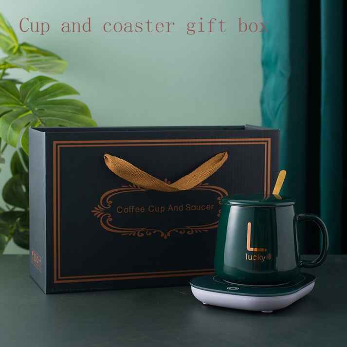 Electric Cup Warmer Set With Spoon - Shopandsave
