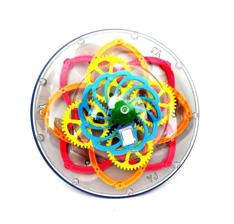 Electric Transparent Gear UFO Space Flying Saucer Toy Toddler Interaction - Shopandsave