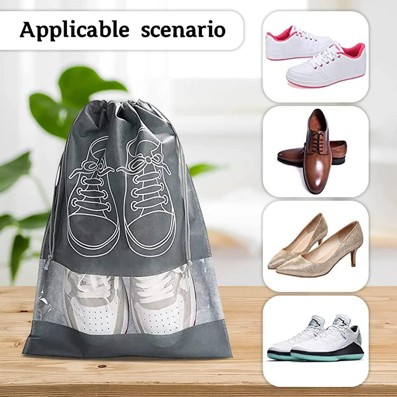 Shoe Bag - Transparent Window Portable Travel Dust-Proof Shoe Bags - Shopandsave