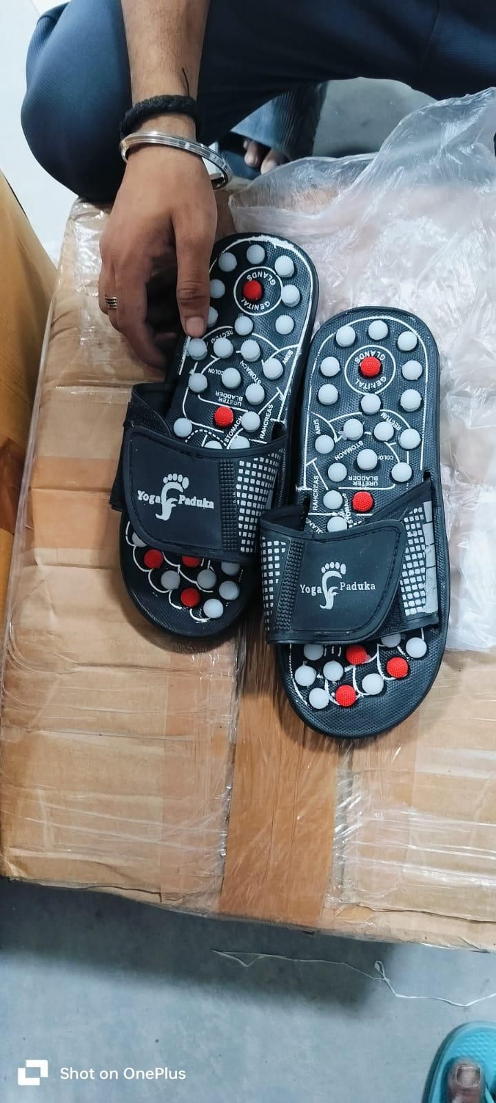 Acupressure and Magnetic Therapy Paduka Slippers for Full Body Blood Circulation For Men and Women - Shopandsave