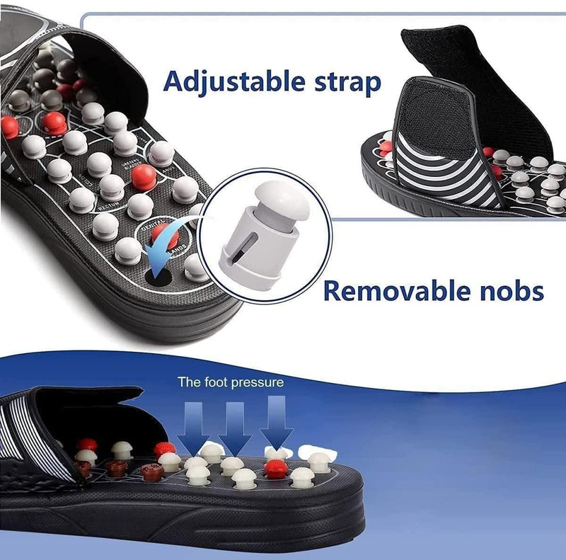 Acupressure and Magnetic Therapy Paduka Slippers for Full Body Blood Circulation For Men and Women - Shopandsave
