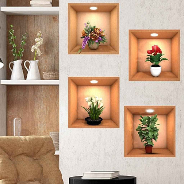 Golden 3D Wall Elegance Sticker - Shopandsave